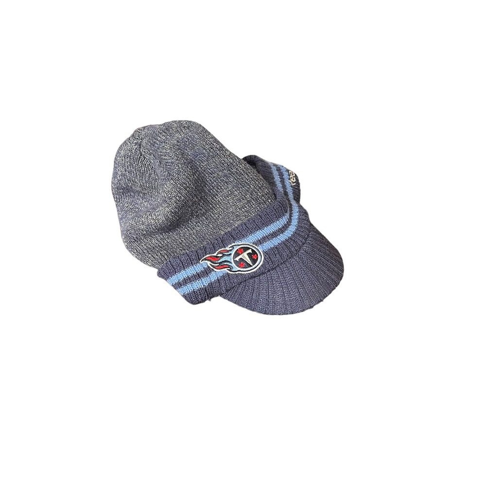 NFL Reebok On Field Men's Toby Winter Hat Titans Cap Blue One Size‎